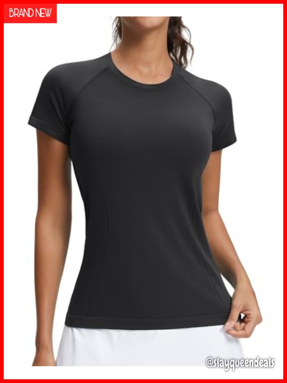 Womens Seamless Workout Top Short Sleeve Moisture Wicking Yoga Tee